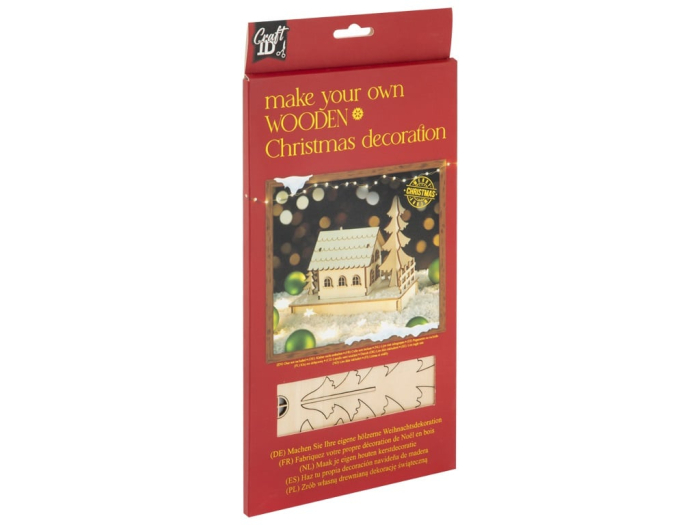 Set creativ DIY, decoratiune din lemn Craciun, Casuta [1]