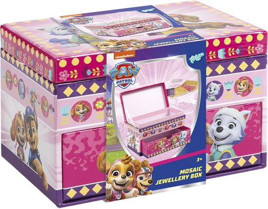 Set creativ DIY, Decoreaza propria cutie de bijuterii cu tematica Paw Patrol, Patrula Catelusilor [1]