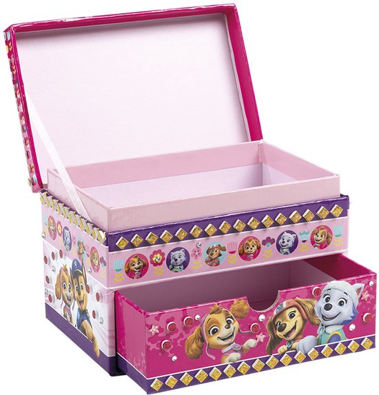 Set creativ DIY, Decoreaza propria cutie de bijuterii cu tematica Paw Patrol, Patrula Catelusilor [4]