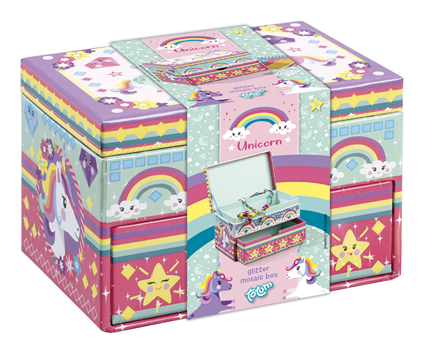 Set creativ DIY Decoreaza propria cutie de bijuterii cu unicorni [1]