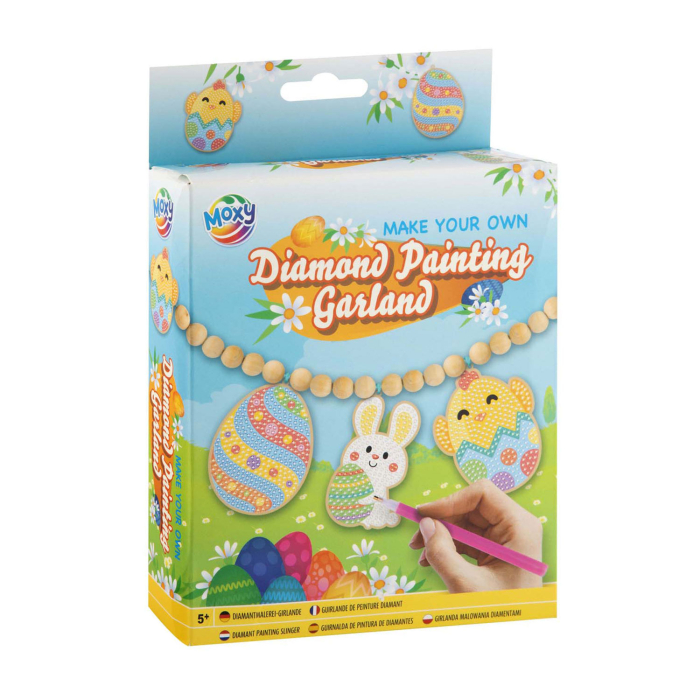 Set creativ DIY, Ghirlanda de Paste, cu tehnica diamond painting [1]