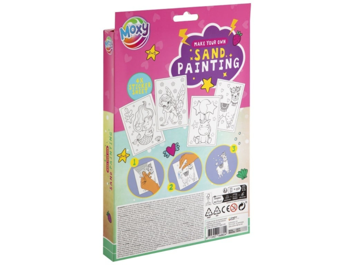 Set creativ DIY Pictura cu nisip si abtibilduri, Animale dragalase [2]