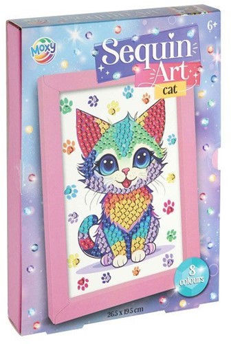 Set creativ DIY, Tablou cu paiete, pisicuta [1]