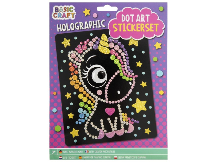 Set creativ Mozaic cu abtibilduri holografice, Dot Art, Unicorn [1]
