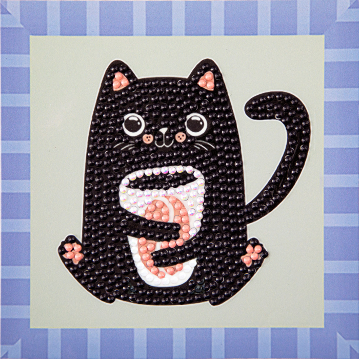 Set creativ pictura cu diamante - Cofee Bean Kitten - pisicuta [2]