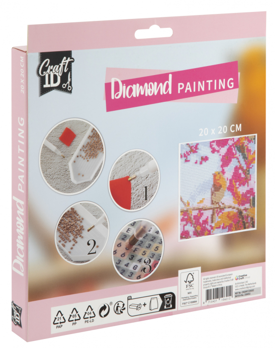 Set creativ pictura cu diamante, Diamond painting, pasari, Craft Sensations [2]