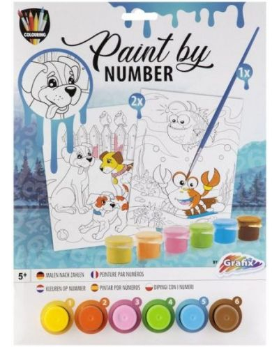 Set creativ Pictura pe numere, Animale dragalase [1]