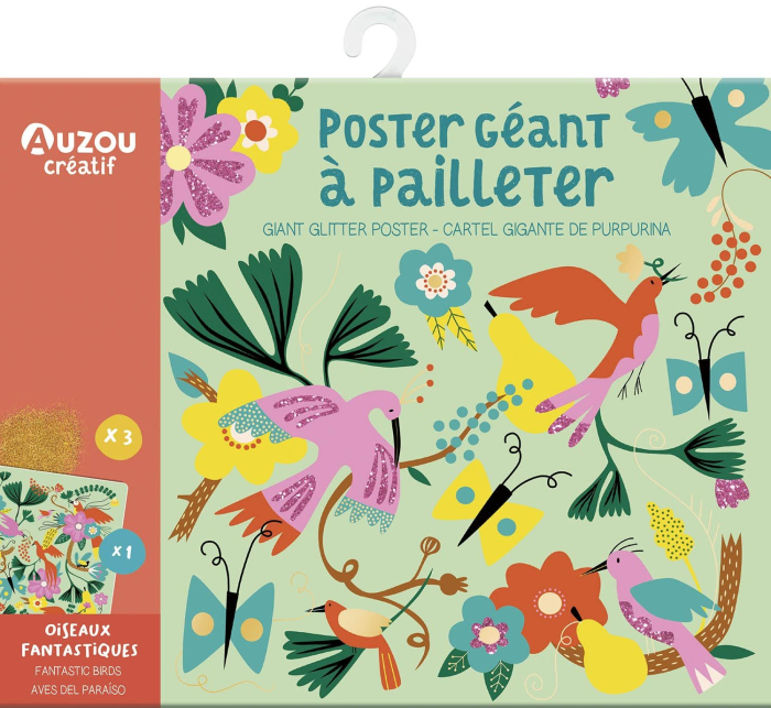 Set creativ, Poster cu sclipici gigant - pasari fantastice [1]