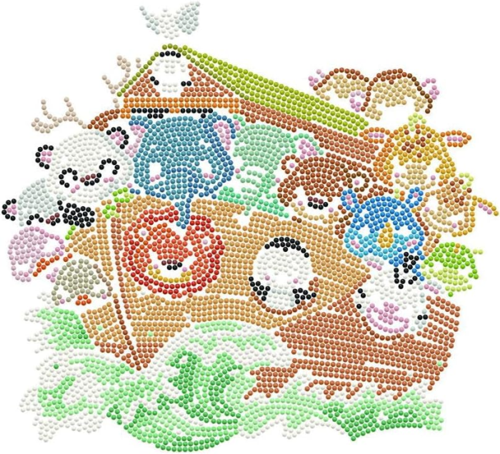 Set creativ tablou Arca lui Noe, pictura cu diamante [2]