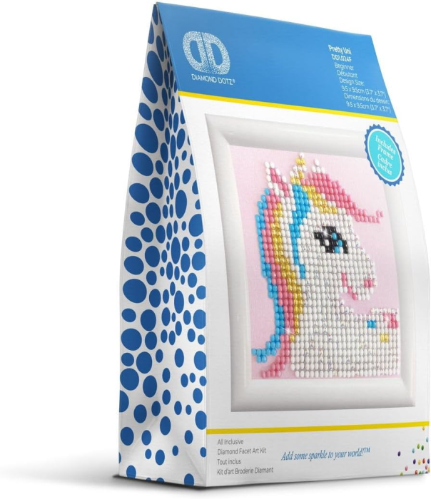 Set creativ tablou cu rama Pretty Uni, pictura cu diamante - unicorn [2]