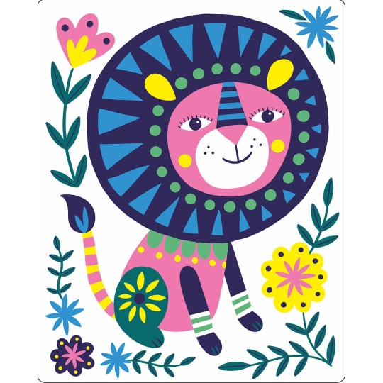 Set creativ tablouri cu nisip colorat, animale salbatice [4]