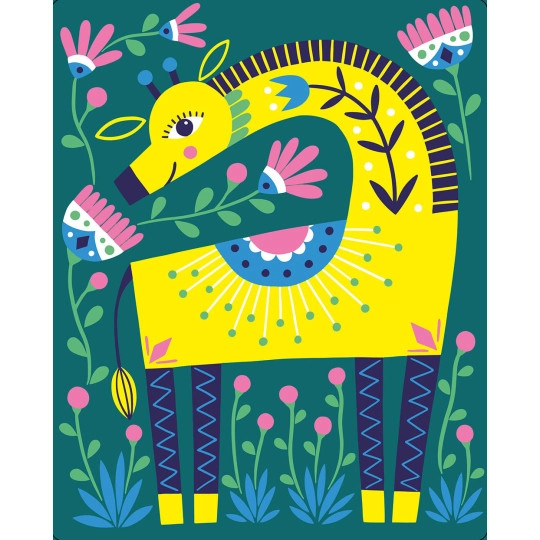Set creativ tablouri cu nisip colorat, animale salbatice [2]