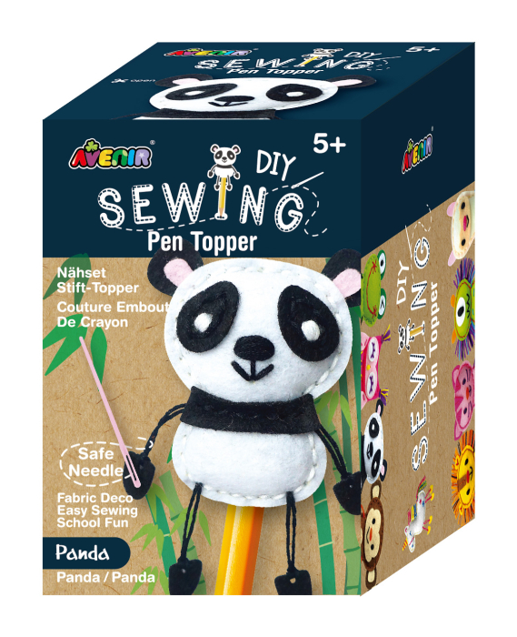 Set de cusut DIY - decoratiune topper pentru creion - Panda [1]