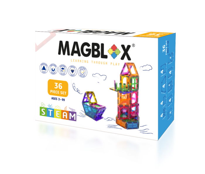 Set magnetic Magblox - 36 piese magnetice accesorii pentru constructie [1]