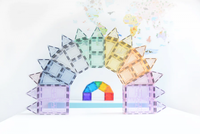 Set magnetic Magblox - 66 piese magnetice de constructie PASTEL transparente [4]