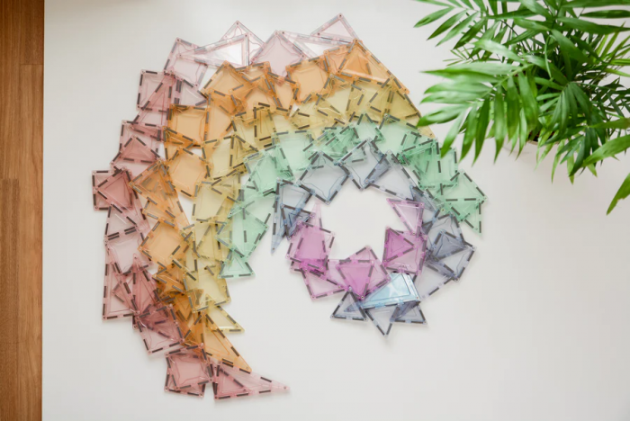 Set magnetic Magblox - 66 piese magnetice de constructie PASTEL transparente [3]