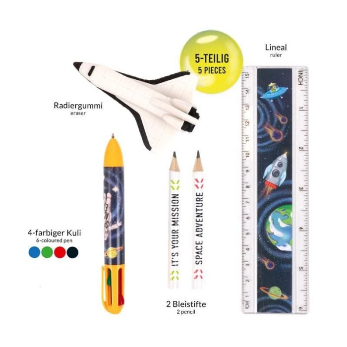 Set pentru scris, 5 piese, Aventura spatiala [1]