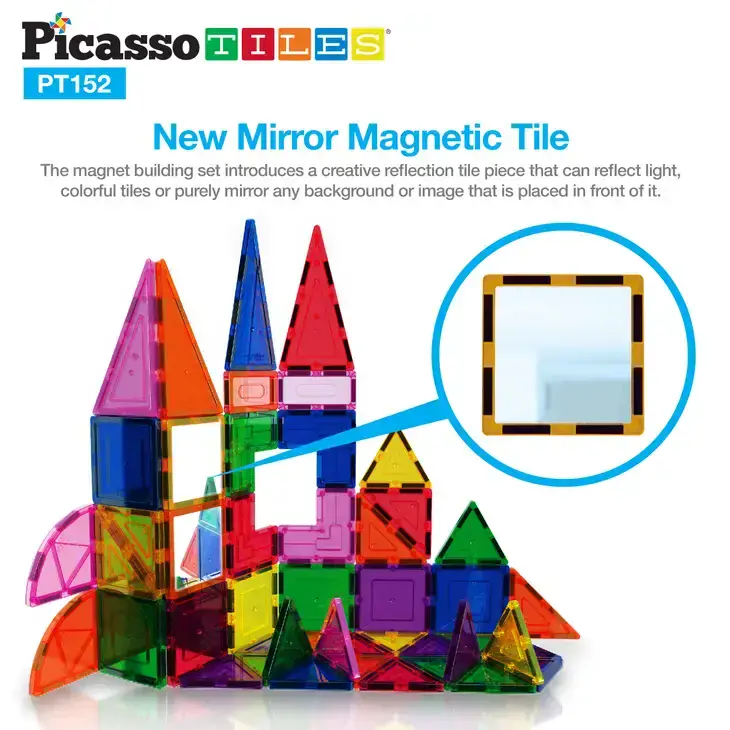Set PicassoTiles 152 Piese Magnetice De Construcție [3]