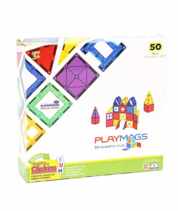 Set Playmags 50 piese magnetice de construcție [3]