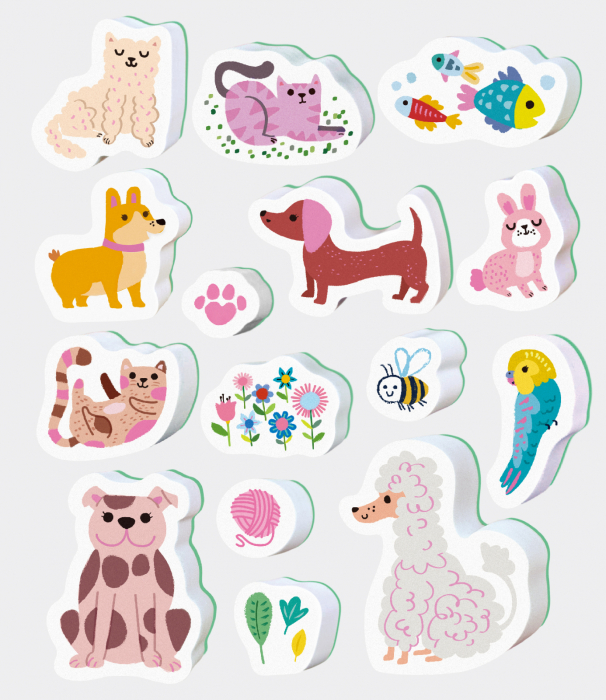 Set portabil de ștampile Haku Yoka - Animalutele mele dragi [5]