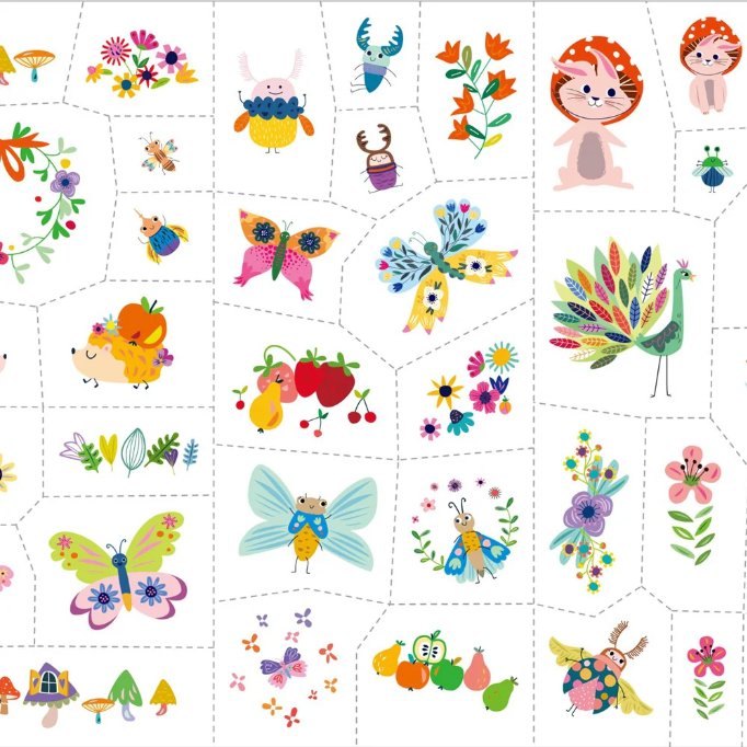 Set stickere si tatuaje pentru fata – Gradina fantastica [2]