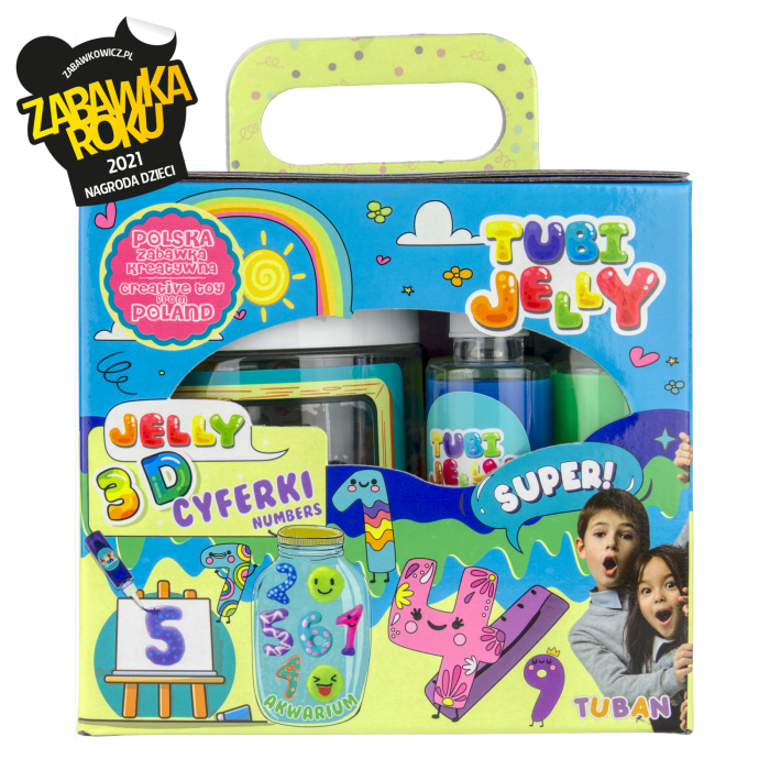 SET TUBI JELLY (gel modelator) cu 6 culori si acvariu mic – NUMERE [6]