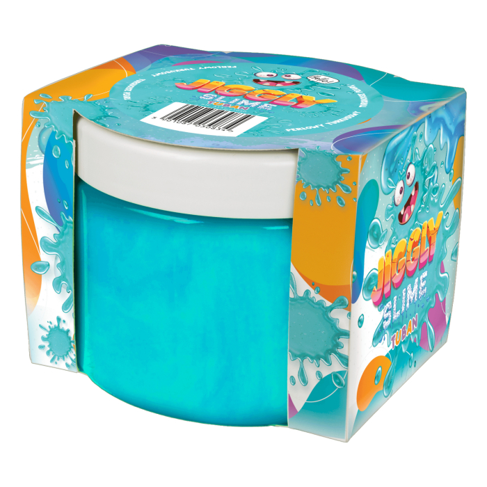 Slime in cutie JIGGLY SLIME – turcoaz perlat, 500 g [1]