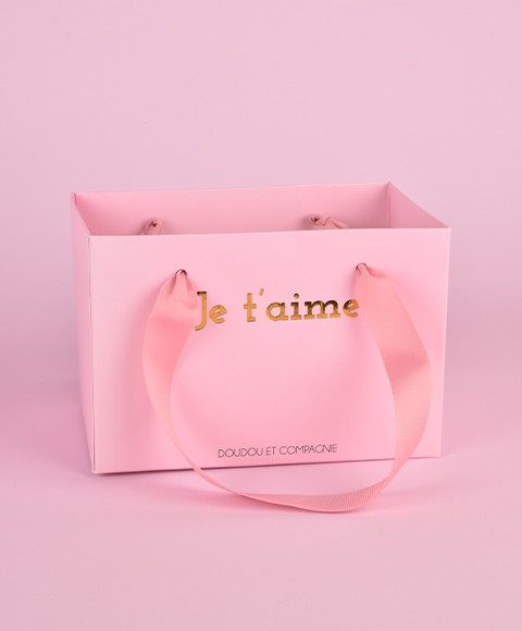 Ursulet din plus moale "Te Iubesc" in punga cadou – 25 cm [6]