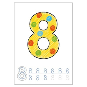 Carte de colorat cu activitati in limba engleza si abtibilduri Invata numerele NUMBER [2]