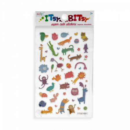 Jocuri creative - Abtibilduri pufoase Itsy Bitsy, Animale salbatice