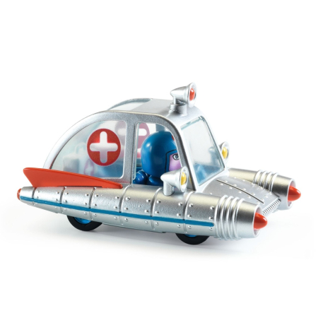 3-5 ani - Ambulanta spatiala, Colectia Crazy Motors, Djeco