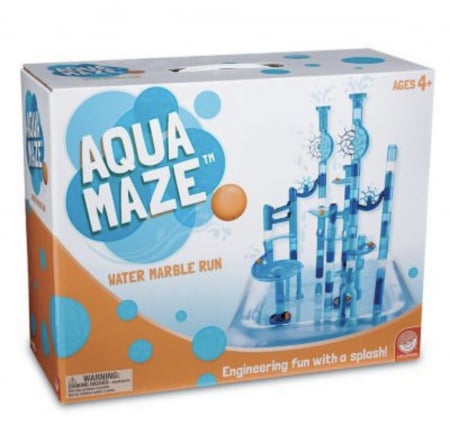 Jocuri pentru vacanta - Aqua maze twist, joc de constructie traseu cu bile si apa
