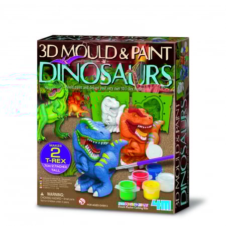 5-7 ani - Atelier creativ 3D Modeleaza si picteaza - Dinozaur