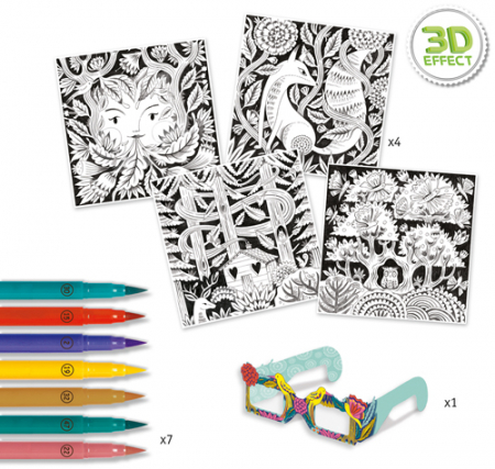 Fantezie in padure - Atelier de colorat 3D [1]