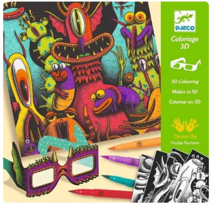 Noutati - Atelier de colorat 3D, Monstruleti simpatici