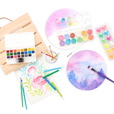 Bloc desen circular Watercolor Chroma Blends [1]