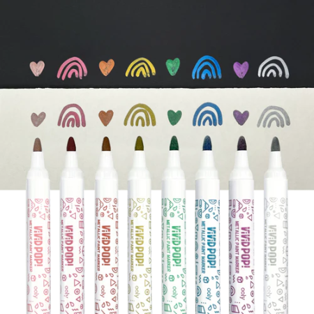 Carioci cu vopsea Vivid Pop! - set de 8, metalic [2]