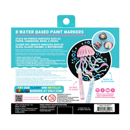 Carioci cu vopsea Vivid Pop! - set de 8, pastel [9]