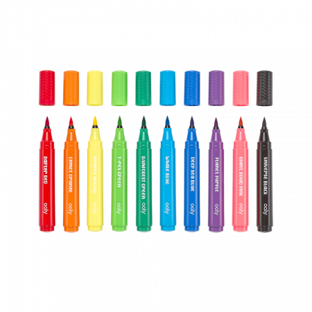 Carioci lavabile cu pensula, Big Bright Brush, set 10 culori [2]