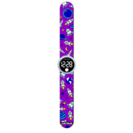 Ceas digital pentru copii model rachete, cu bratara recolorabila,, din silicon slap-on [2]