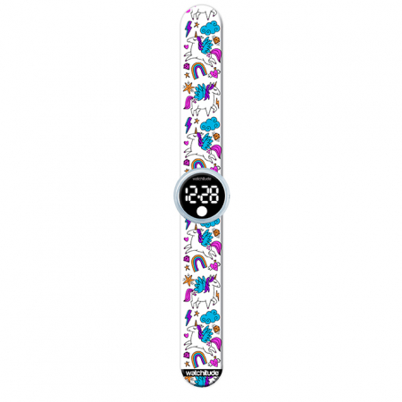 Ceas digital pentru copii model unicorni, cu bratara recolorabila, din silicon slap-on [2]