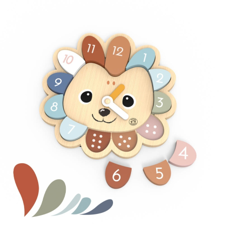 Copii mici - Ceas educativ din lemn, Speedy Monkey