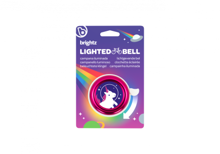 Reduceri - Clopoțel cu lumini LED multicolore pentru bicicletă, roz