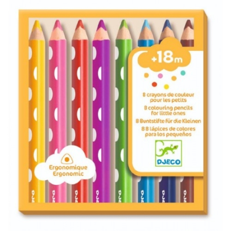 Noutati - Creioane colorate pentru bebe, Djeco