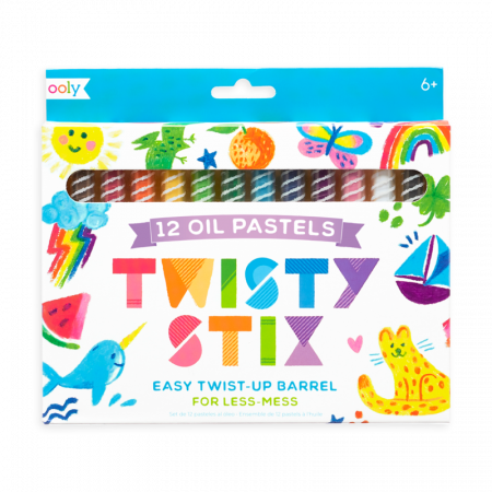 8+ - Creioane pictura cu ulei, Twisty Stix, set 12 culori