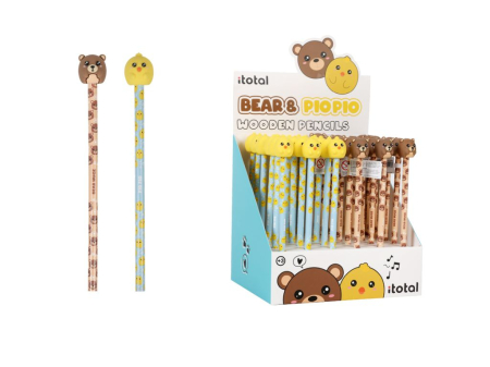 Noutati - Creion HB, din lemn, design animale