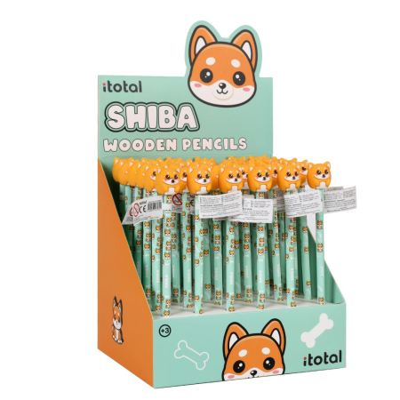 Noutati - Creion HB, din lemn, design shiba