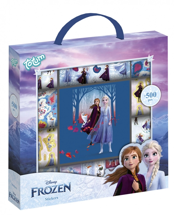 Jocuri de logică și de memorie - Cutie cu abtibilduri Disney Frozen, pe rola