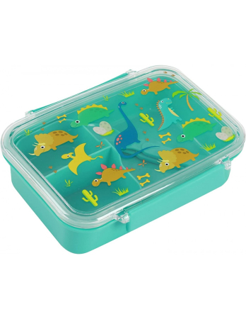 Noutati - Cutie pentru alimente cu separator si tacamuri, dinozauri