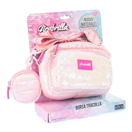 Reduceri - Geanta clutch si portofel monede Girabrilla - matlasata, cu paiete reversibile